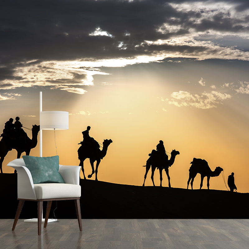 Photographic Camel Mural Full Size Wall Covering for Living Room, Made to Measure