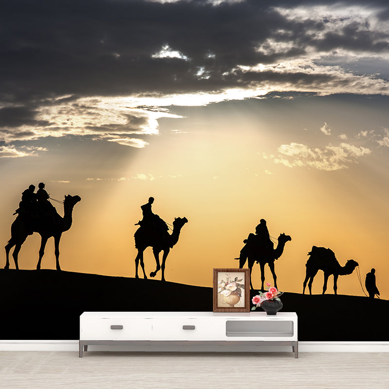 Photographic Camel Mural Full Size Wall Covering for Living Room, Made to Measure