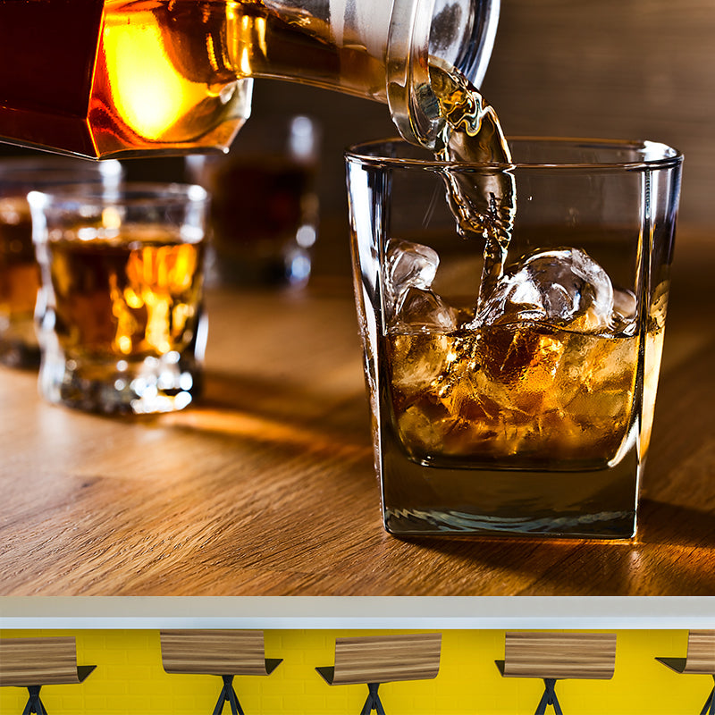 Wine Mural Wallpaper Modern Decorative Restaurant Wall Art, Custom Size Available