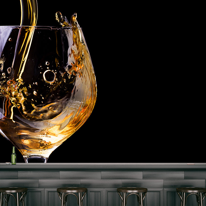 Liquor Mural Decal Pastel Color Contemporary Wall Covering for Western Restaurant