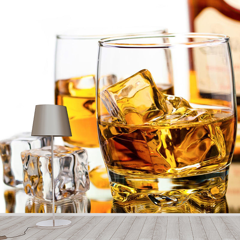 Wine Pattern Wall Mural Contemporary Non-Woven Textured Wall Covering in Soft Color