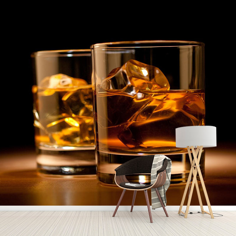 Wine Pattern Wall Mural Contemporary Non-Woven Textured Wall Covering in Soft Color