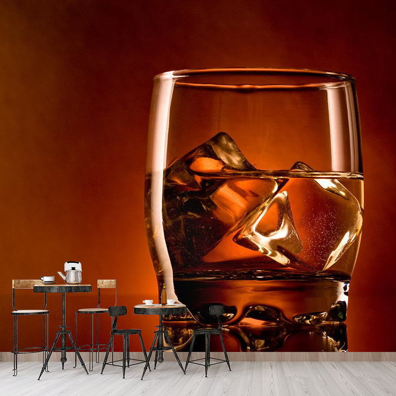 Wine Pattern Wall Mural Contemporary Non-Woven Textured Wall Covering in Soft Color