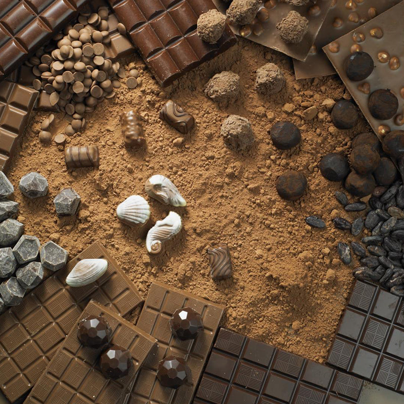 Light Color Chocolate Mural Stain Resistant Contemporary Dessert Shop Wall Covering