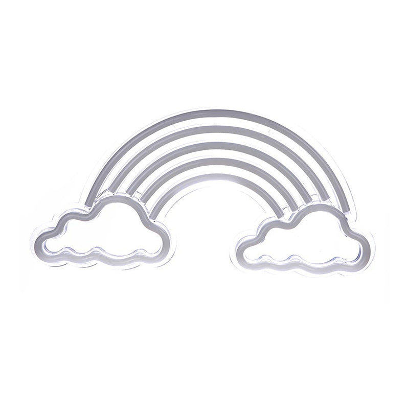 Lampada da comtore bianca per illuminazione per la notte della camera da letto a led con tonalità di plastica arcobaleno