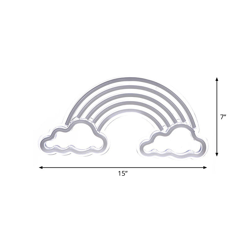 Lampada da comtore bianca per illuminazione per la notte della camera da letto a led con tonalità di plastica arcobaleno