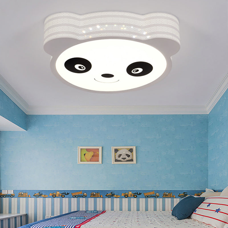 Plafonnier encastré en forme de dessin animé pour chambre d'enfant, luminaire de plafond moderne en acrylique en blanc