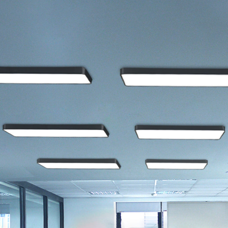 Rectangle Acrylic Flush Mount Light Modern LED Close to Ceiling Lighting for Gymnasium