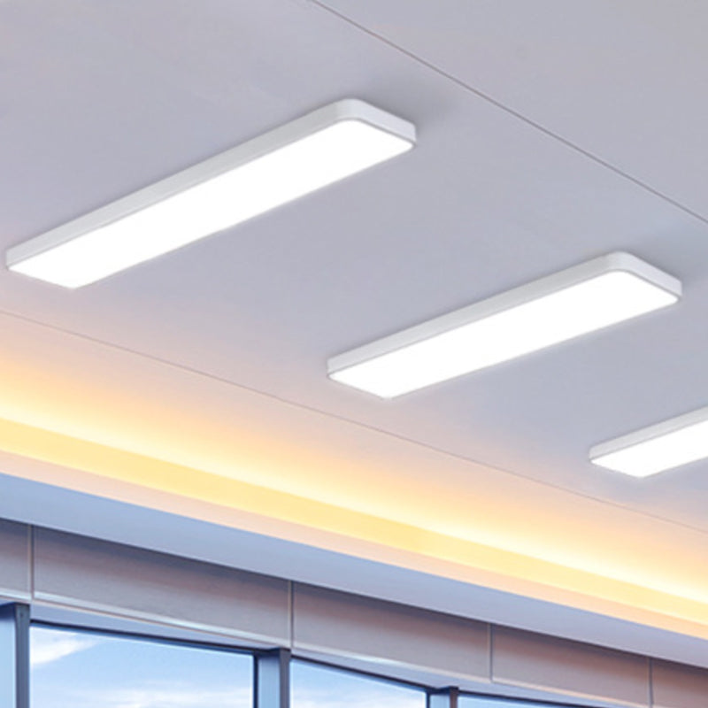 Rectangle Acrylic Flush Mount Light Modern LED Close to Ceiling Lighting for Gymnasium