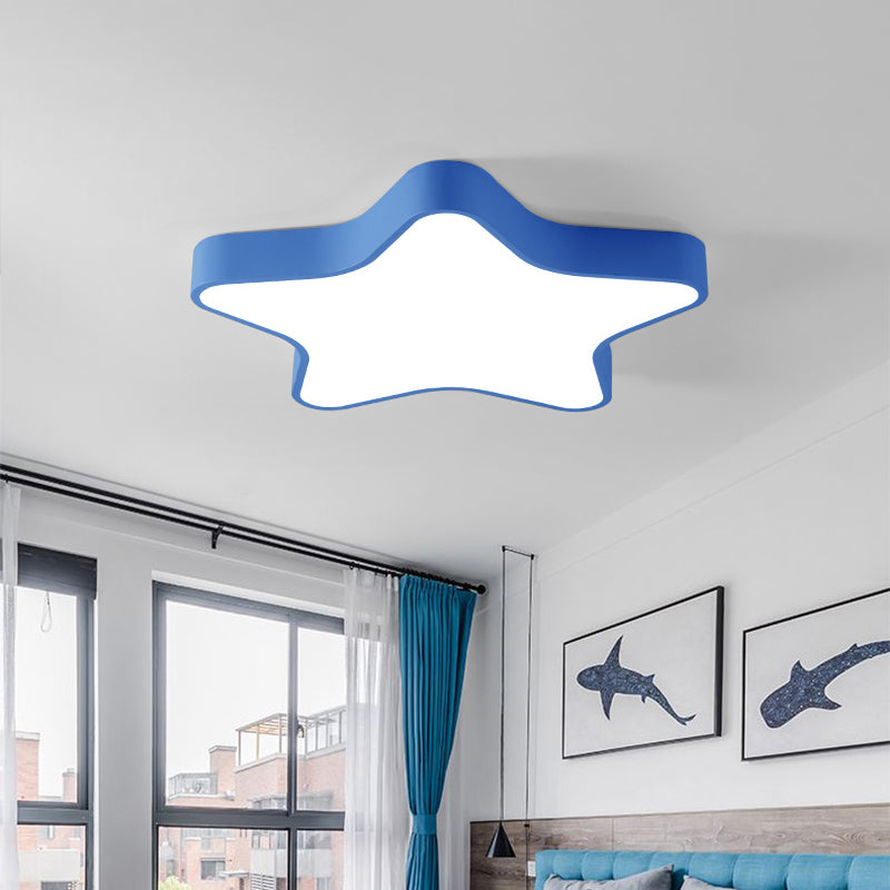 Acryl Ster Schaduw Flush Light Fixture Hedendaagse LED dicht bij plafond lamp voor slaapkamer