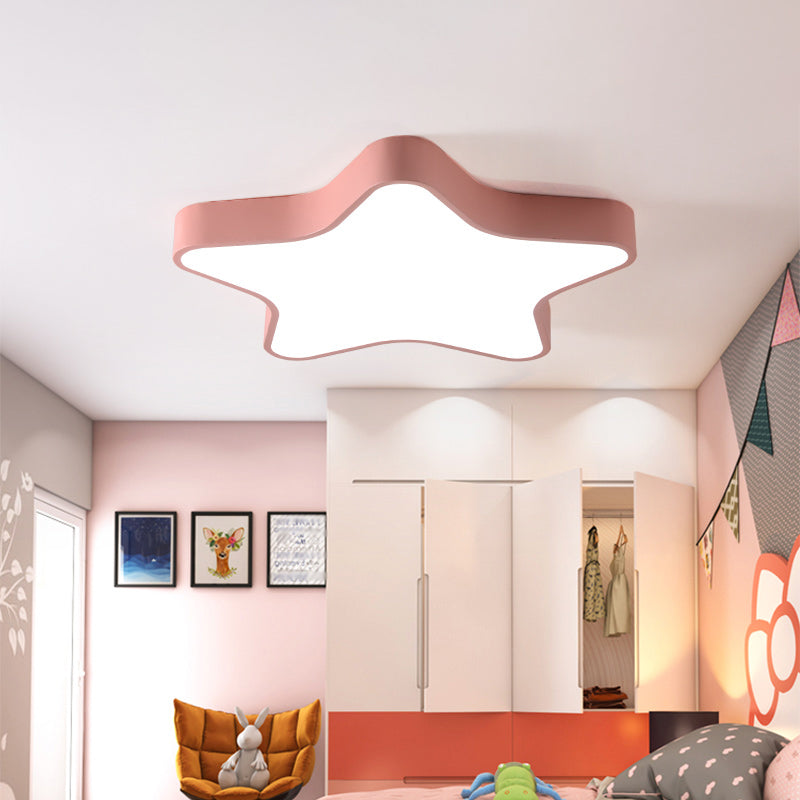 Acryl Ster Schaduw Flush Light Fixture Hedendaagse LED dicht bij plafond lamp voor slaapkamer