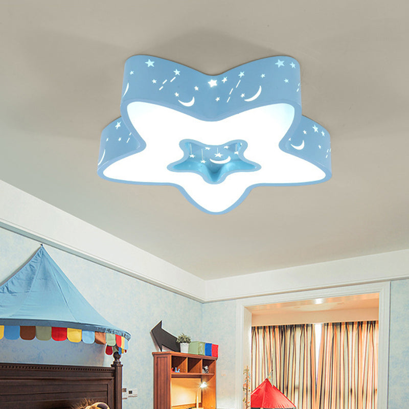Illuminazione da incasso a stella Lampada da soffitto a LED in acrilico modernista per la cameretta dei bambini
