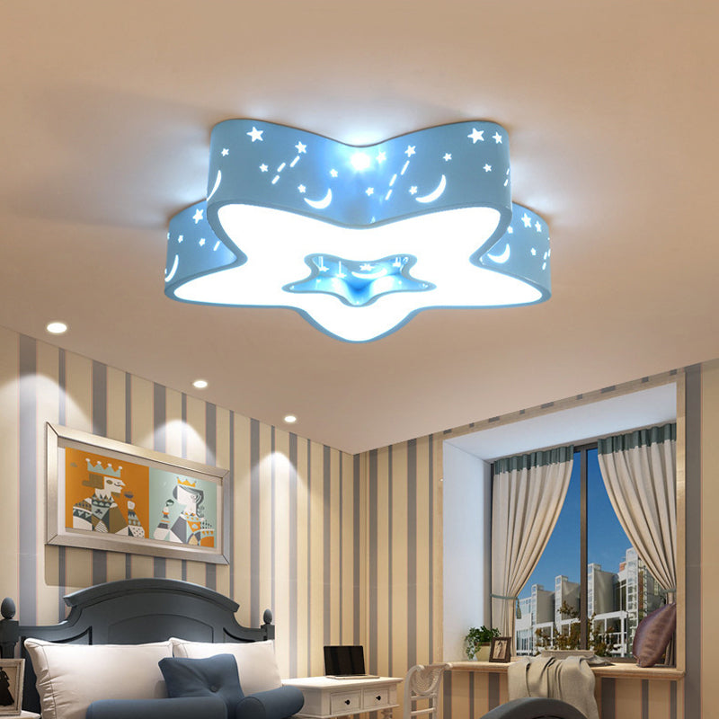 Illuminazione da incasso a stella Lampada da soffitto a LED in acrilico modernista per la cameretta dei bambini