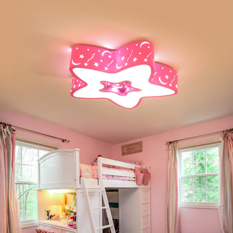 Illuminazione da incasso a stella Lampada da soffitto a LED in acrilico modernista per la cameretta dei bambini