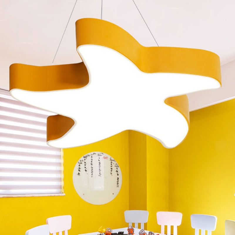 Starfish Acrylic Ceiling Chandelier Modern LED Pendant Lighting Fixture for Corridor