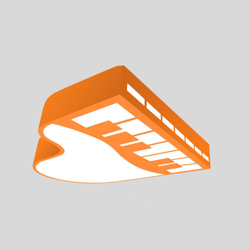 Cartoon LED Hanging Chandelier Piano Pendant Light Kit with Acrylic Shade for Corridor