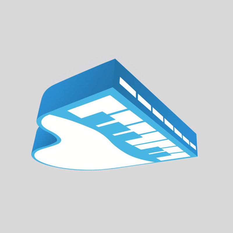 Cartoon LED Hanging Chandelier Piano Pendant Light Kit with Acrylic Shade for Corridor