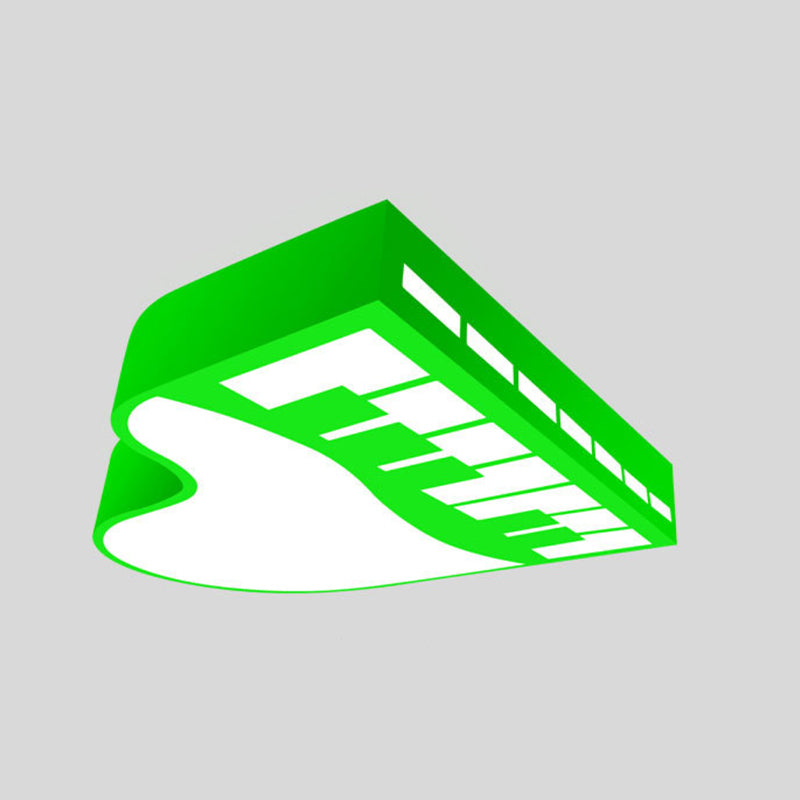 Cartoon LED Hanging Chandelier Piano Pendant Light Kit with Acrylic Shade for Corridor