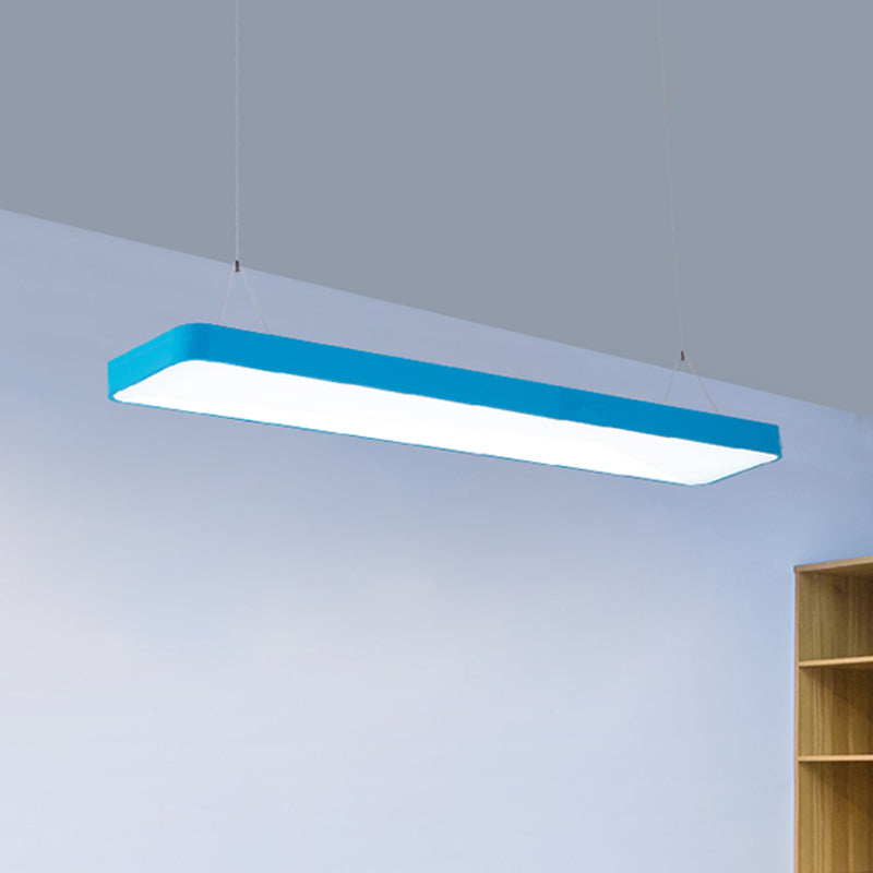 Rectangle Chandelier Light Kit Contemporary Acrylic LED Playroom Ceiling Pendant