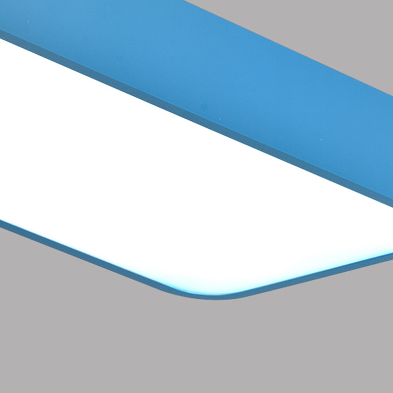 Rectangle Chandelier Light Kit Contemporary Acrylic LED Playroom Ceiling Pendant