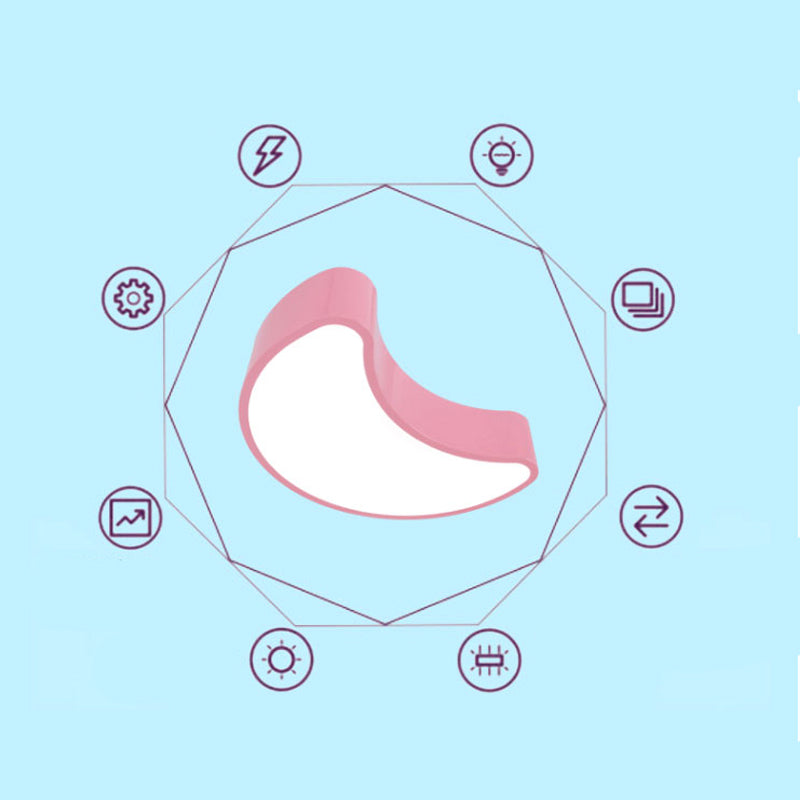 Acrylic Moon Chandelier Lamp Modernist LED Suspension Pendant Light for Kindergarten