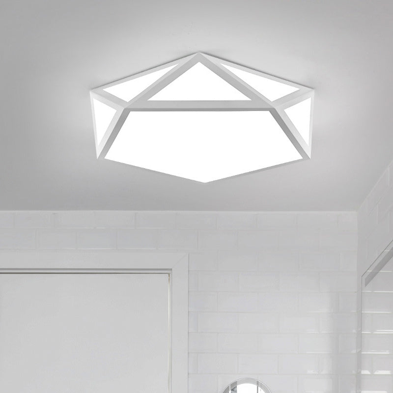 Acryl Pentagon Flush Mount Light Halterung Einfachheit LED Ceiling Flush für Schlafzimmer
