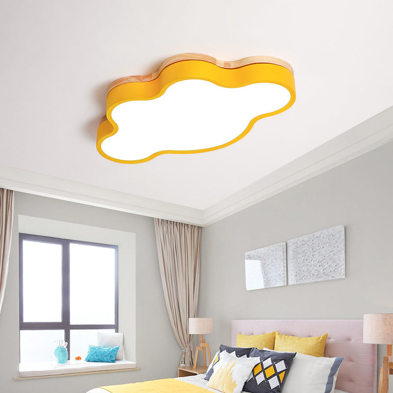 Creative LED Flush Light Fixture Cloud Ceiling Lamp with Acrylic Shade for Baby Bedroom