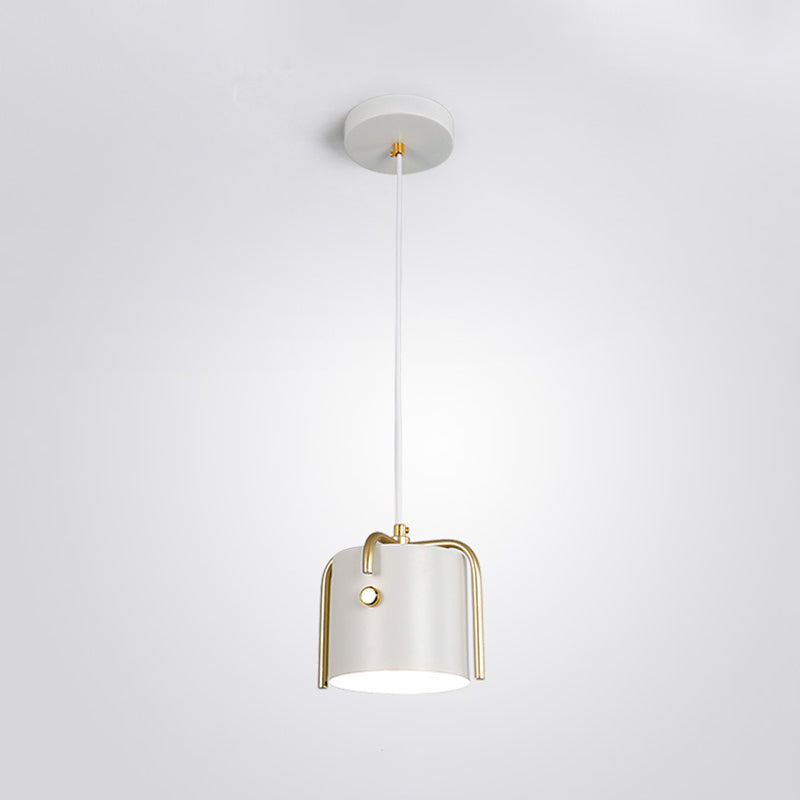 Godet Shade Drop Pendant Moderniste Metal 1 Kit de la lampe suspendue de la tête avec top à croix