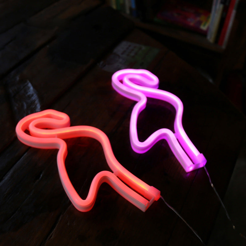 Batteria creativa LAMPA LAMPAGNO NOTTE NOTTE Night Light White Flamingo USB Night Lighting con tonalità di plastica