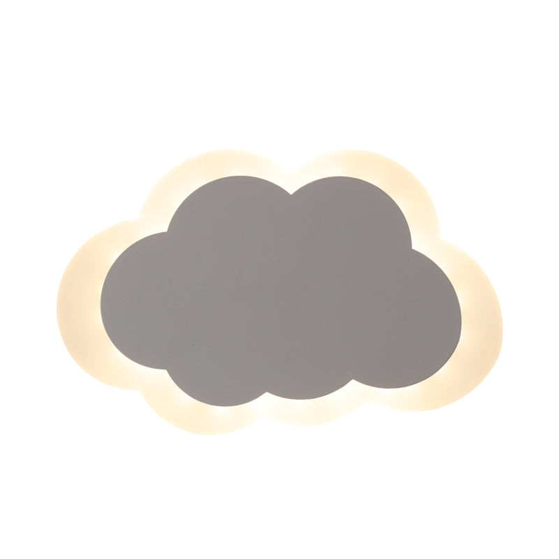 Simple Cloud-Shaped Flushmount Light Acrylic White LED Ceiling Lamp for Porch Dining Room