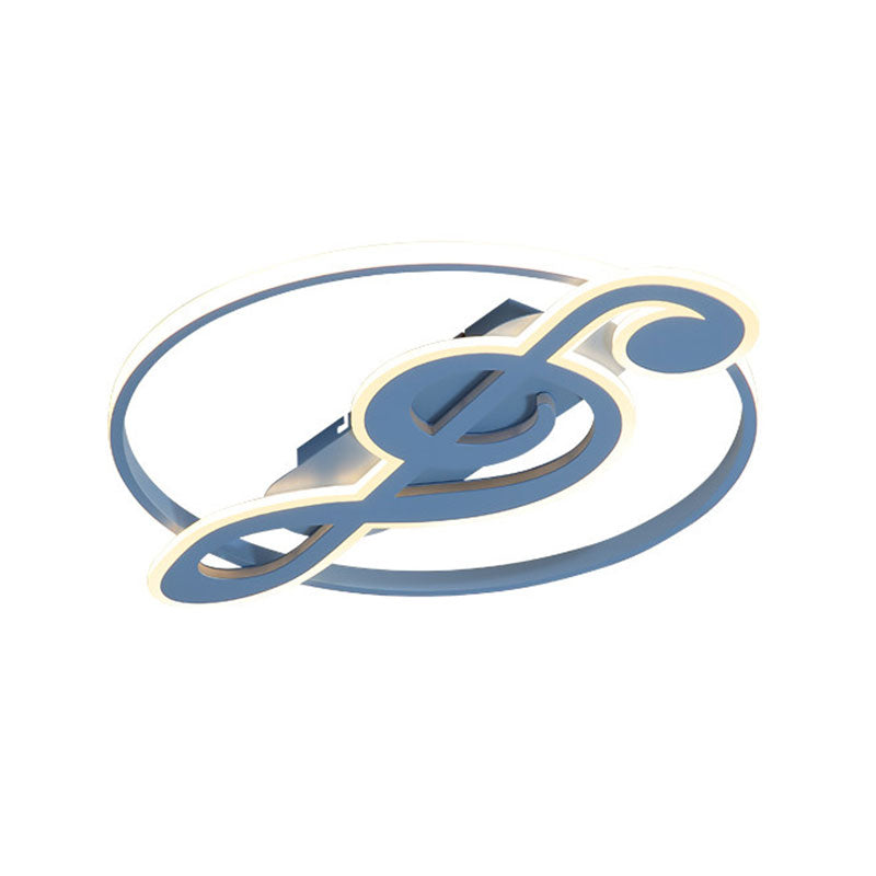 Snoepkleurige muzieknoot plafondmontage licht Macaron Loft acryl LED-inbouwlamp voor kinderslaapkamer