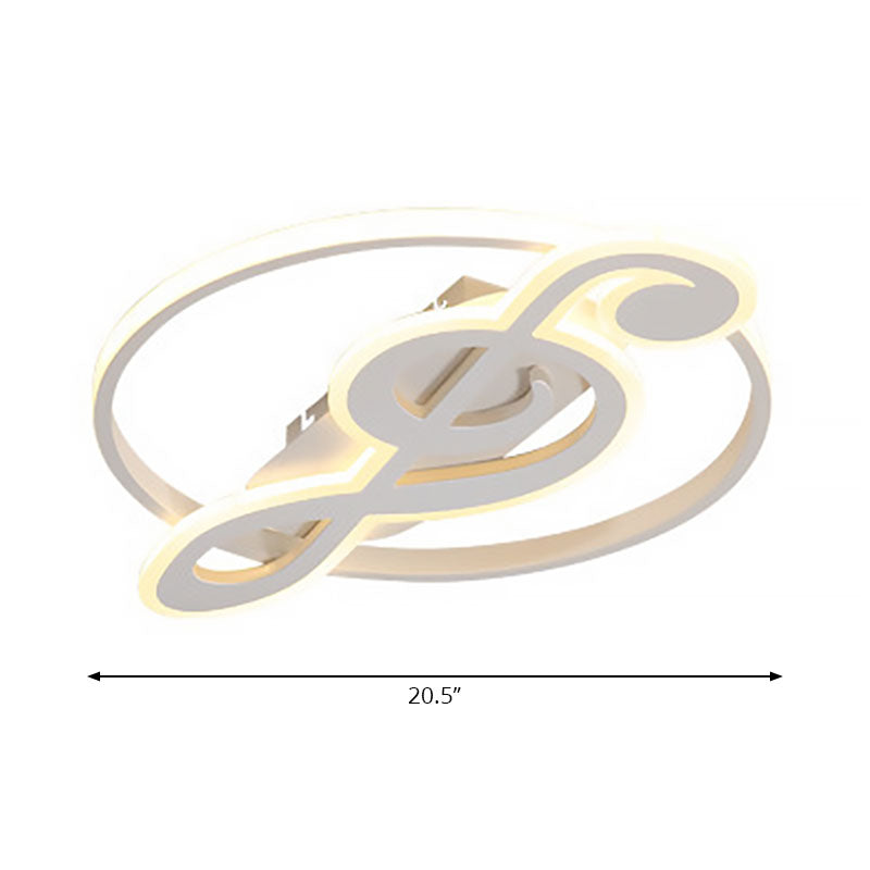 Snoepkleurige muzieknoot plafondmontage licht Macaron Loft acryl LED-inbouwlamp voor kinderslaapkamer