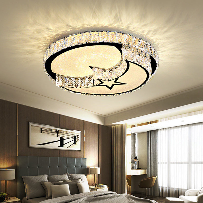 Embedded Crystal Clear Flush Light Loving Heart/Mushroom/Flower Modern Style Surface Mounted LED Ceiling Lamp