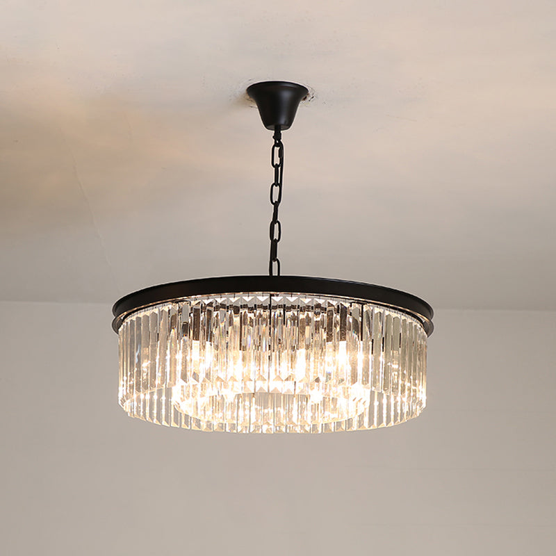 Lampada rotonda nera/oro Lampada Minalismo Crystal 4/12/16 Bulbi Restaugale Bidone del soffitto