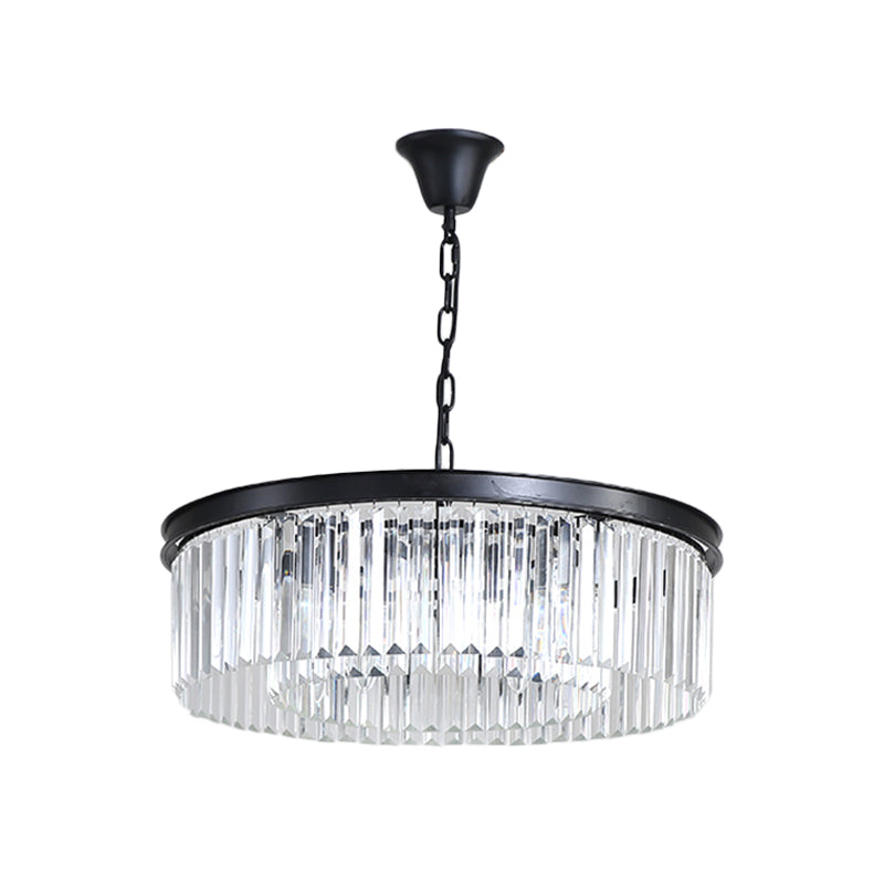 Lampada rotonda nera/oro Lampada Minalismo Crystal 4/12/16 Bulbi Restaugale Bidone del soffitto