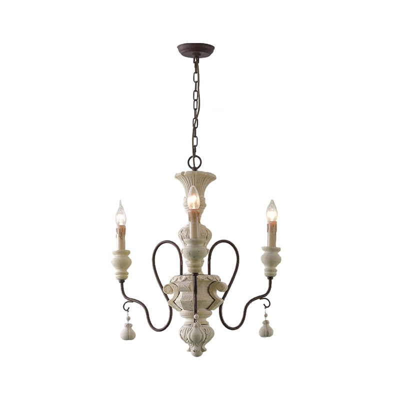 Iron Blanc Drop Pendant ARRM CURVE STATUAL CHANDELER LORA