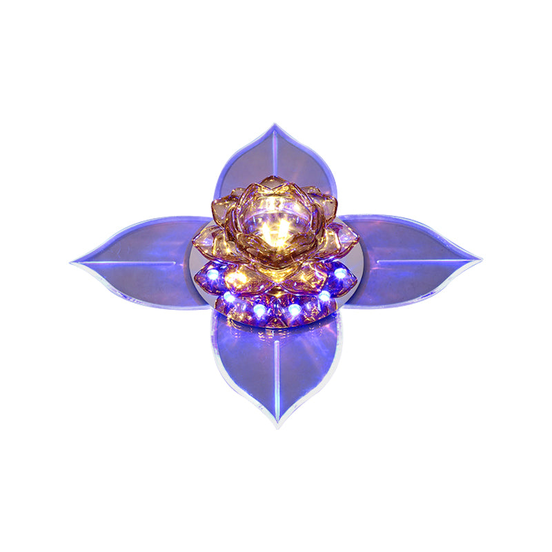 Heldere kristallen bloem inbouwlamp Minimale LED dichtbij plafondlamp voor veranda