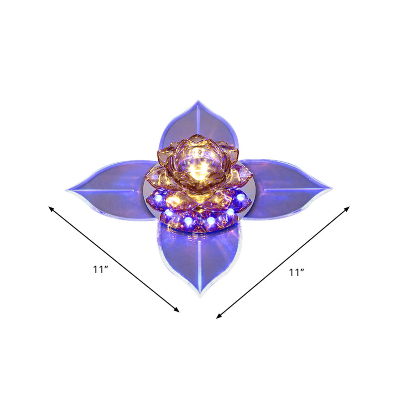 Heldere kristallen bloem inbouwlamp Minimale LED dichtbij plafondlamp voor veranda