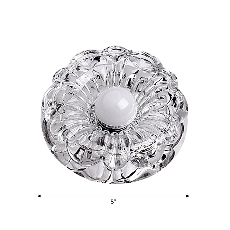 Floweret inbouwlamp moderniteit amber kristal LED-plafondlamp voor veranda