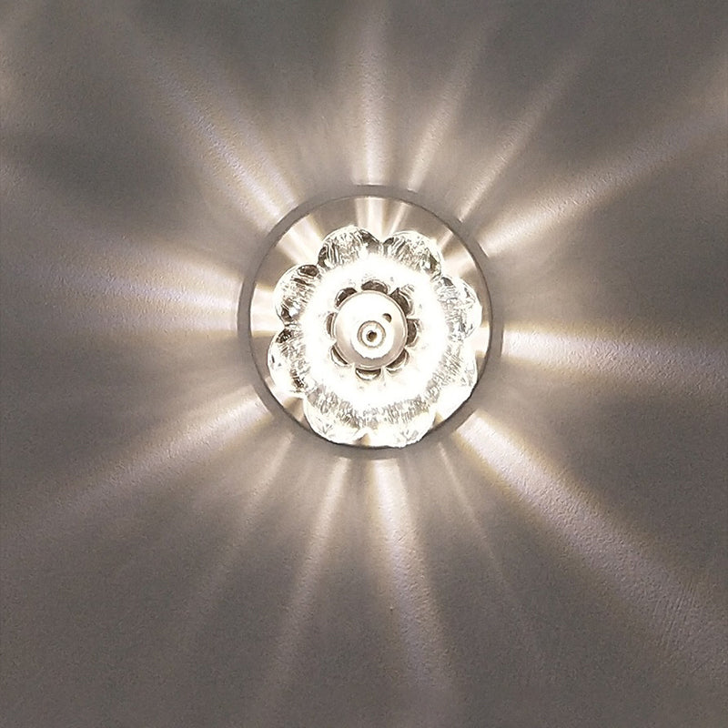 Floweret Plafond Gemonteerde Armatuur Moderne Helder Crystal LED Flush Light voor Corridor
