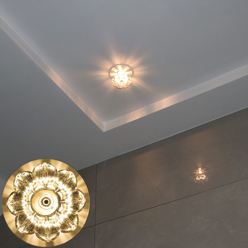 Floweret Plafond Gemonteerde Armatuur Moderne Helder Crystal LED Flush Light voor Corridor