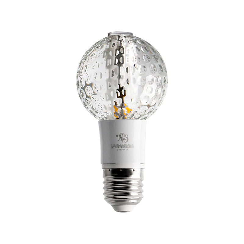 Nordic Spherical Flush Mount Fixture Clear Hammered Crystal LED Hallway Close to Ceiling Lighting