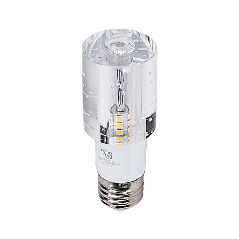 LED Hallway Ceiling Light Fixture Contemporary Flush Mount with Cylinder Clear Crystal Shade