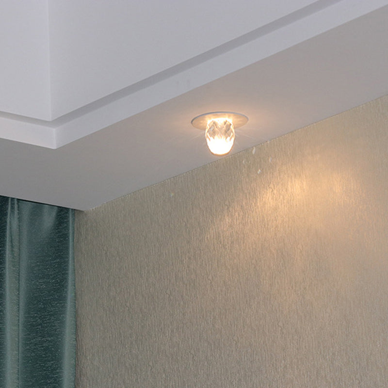 Pigna Mini illuminazione da incasso LED minimalista in cristallo trasparente vicino alla plafoniera per portico