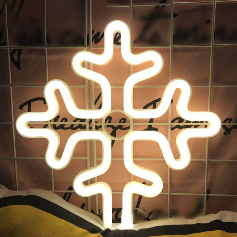 Plastic Animation Framework Night Lamp Minimalistic USB LED White Wall Night Lighting