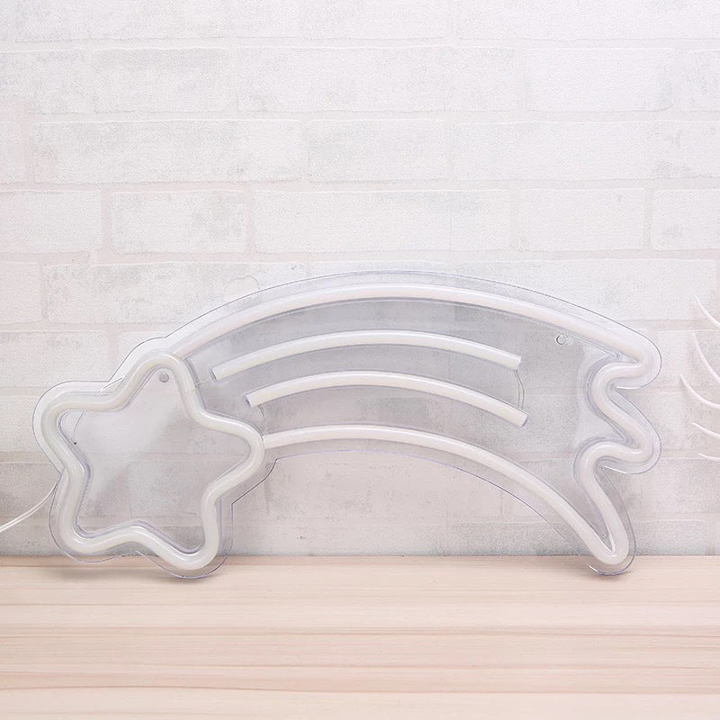 Estrella fugaz mini lámpara de plástico USB de lámpara LED de plástico de estilo de dibujos animados