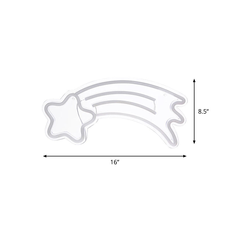 Estrella fugaz mini lámpara de plástico USB de lámpara LED de plástico de estilo de dibujos animados