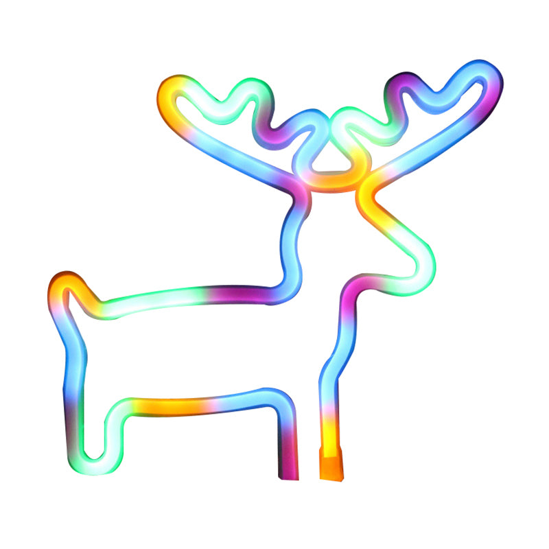 White Geometrical Nightstand Lamp Modern Style USB Powered LED Plastic Wall Light