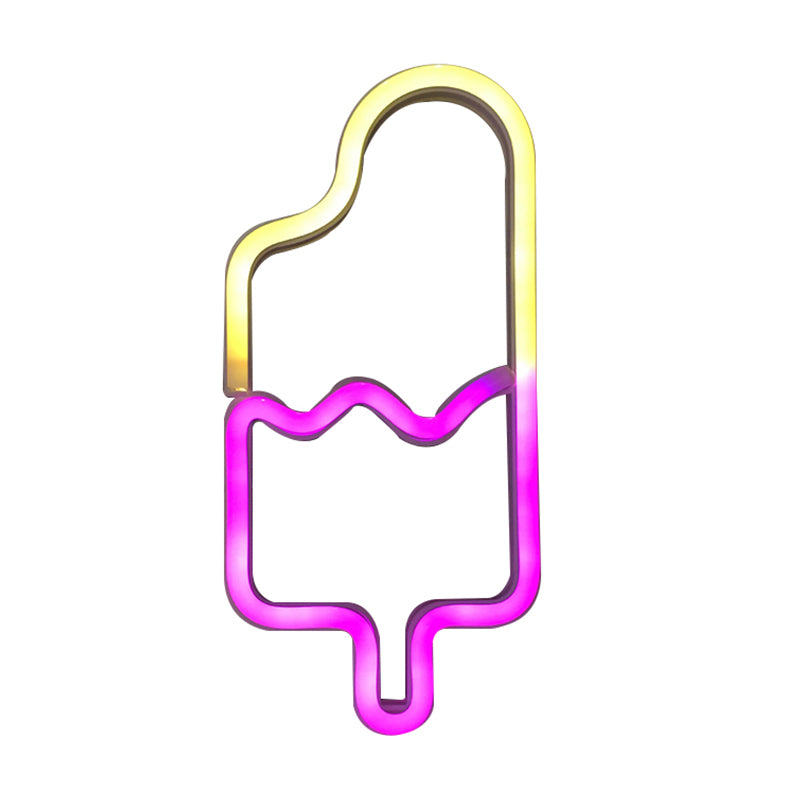 Ice Cream Plastic Night Lighting Simplicity Led White Wall Night Light met batterijvermogen