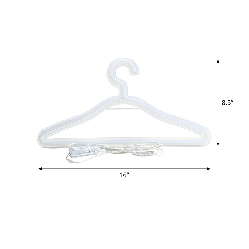 Coat Hanger Bedroom Nightstand Light Plastic USB LED Minimal Wall Hanging Night Lamp in White